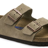 Arizona Suede Taupe Sandals – Soft Anatomical Footbed & Timeless Comfort Design