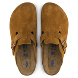 Boston Taupe Suede Clogs – Classic Design with Soft Anatomical Footbed