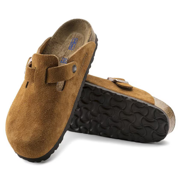 Boston Taupe Suede Clogs – Classic Design with Soft Anatomical Footbed