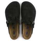 Boston Suede Black Clogs – Soft Anatomical Footbed & Classic Year-Round Comfort