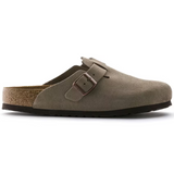 Boston Suede Clogs – Soft Anatomical Footbed & Year-Round Comfort in Natural Taupe Leather