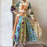 Women's Maxi Dress - Long Sleeve - V-Neck - Elegant Flowy Design