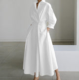 Elegant Vintage-Inspired Women's Dress - Timeless Design, Lightweight Fabric