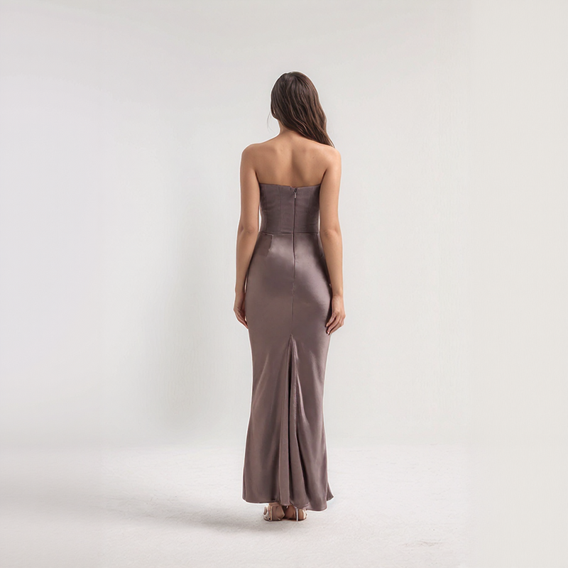 Corset Maxi Dress – Elegant Strapless Formal Evening Gown