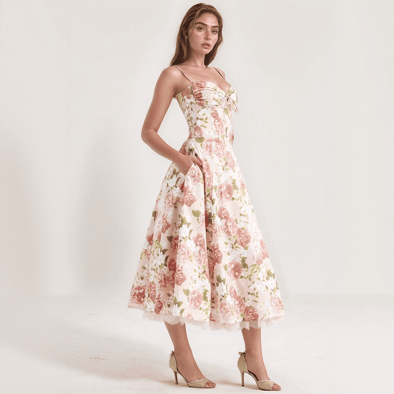Roselle Bloom Midi Dress