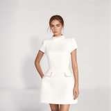 Camille Pearl Pocket Mini Dress