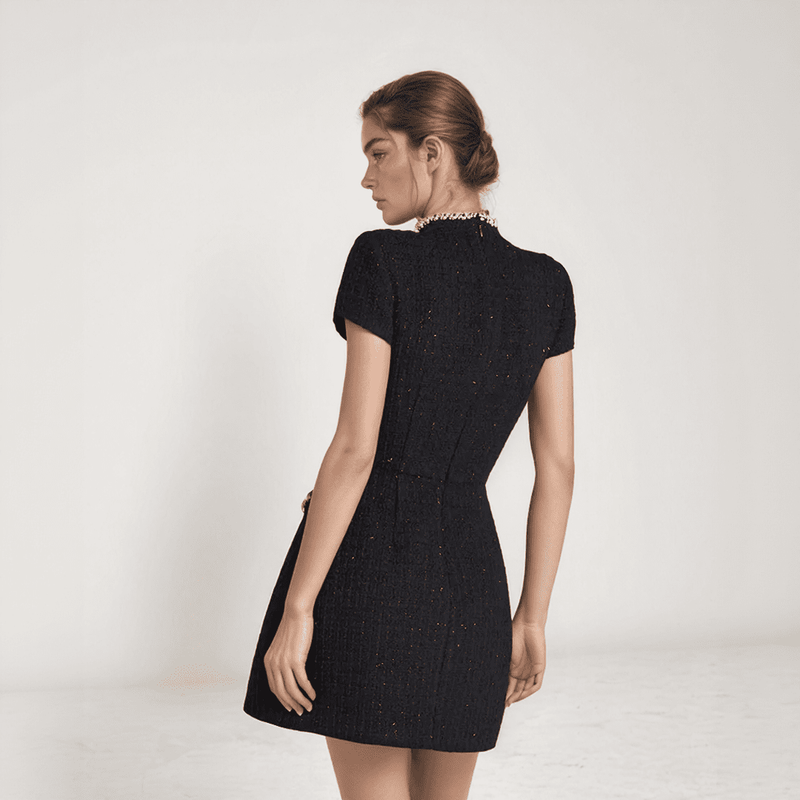 Camille Pearl Pocket Mini Dress