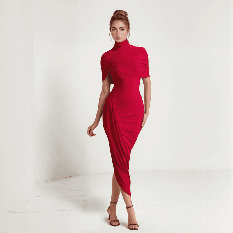 Serena Draped Midi Dress