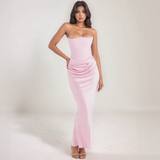 Corset Maxi Dress – Elegant Strapless Formal Evening Gown